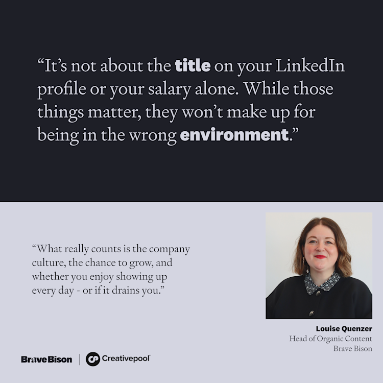 In her latest piece for Creativepool’s Jobs Month, Louise unpacks why chasing titles isn’t the answer - and how to build a career that actually excites you.