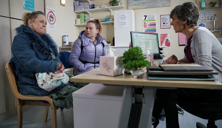 Gemma, Bernie and Doctor Gaddas - Coronation Street - ITV