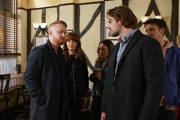 Gary, Ali and Maria in Roy's Rolls - Coronation Street - ITV