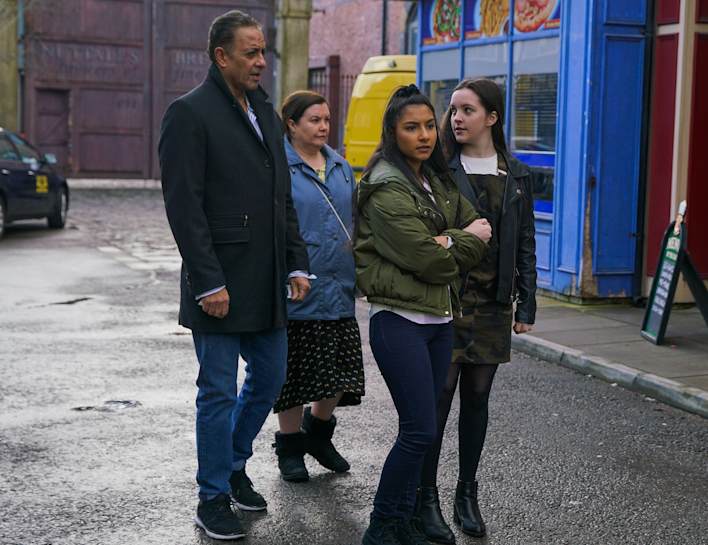 Amy, Asha, Mary and Dev - Coronation Street - ITV