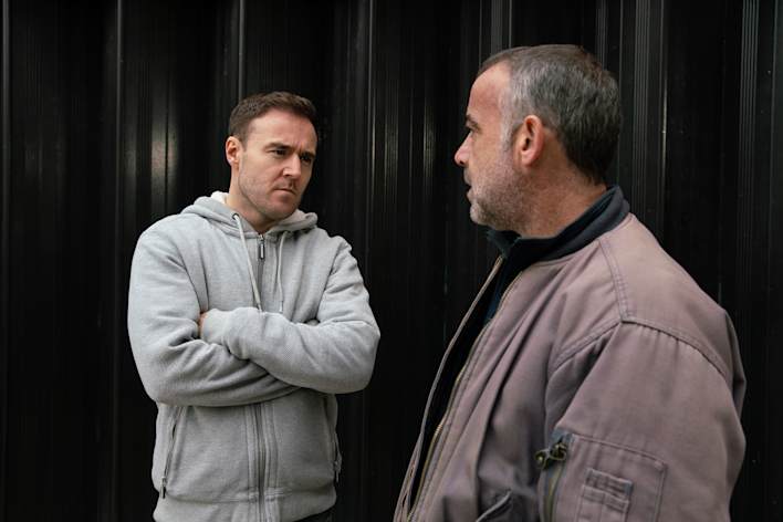Kevin and Tyrone outside of the garage - Coronation Street - ITV