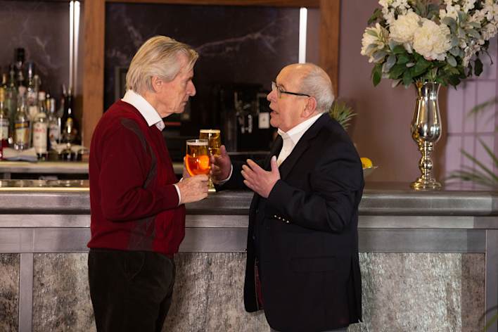 Ken and Norris at Stillwaters - Coronation Street - ITV