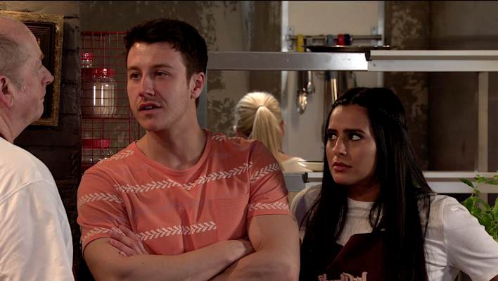 Geoff, Alya and Ryan - Coronation Street - ITV