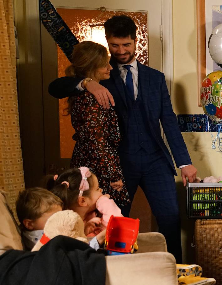 Adam and Sarah at the Platt's house - Coronation Street - ITV