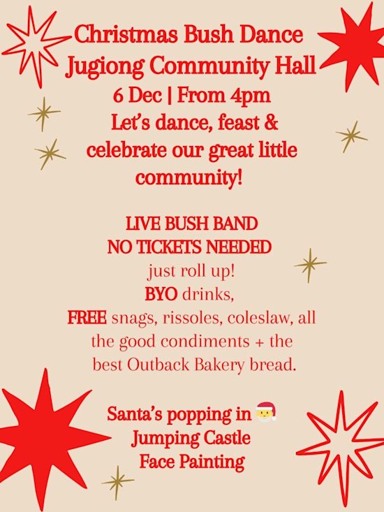 christmas bush dance jugiong community hall