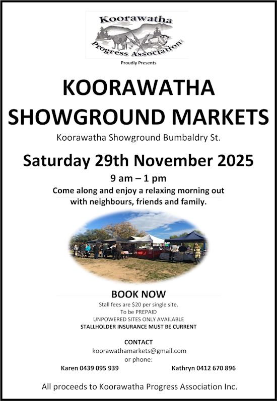 Koorawatha Showground Markets