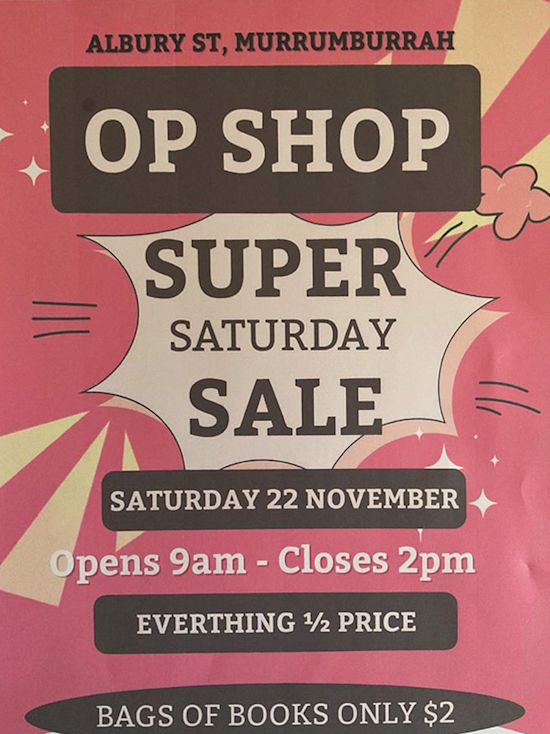 Op Shop - Super Saturday Sale