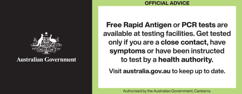 Free Rapid Antigen or PCR tests