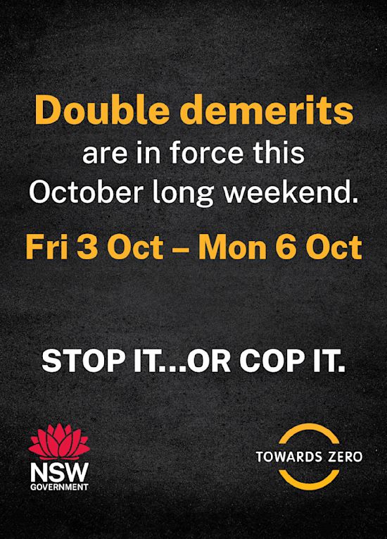 NSW GOV Double Demerits