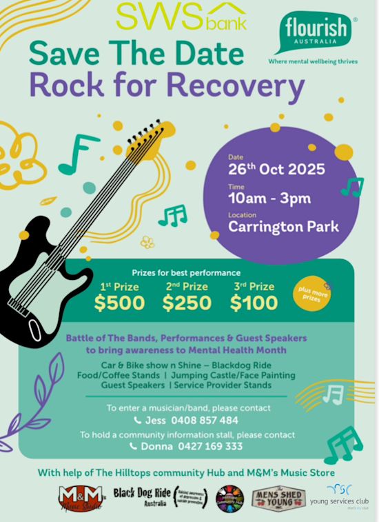 SWS Save the Date Rock For Recovery