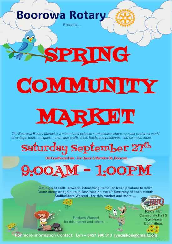 Boorowa Rotary - Spring Community Markets