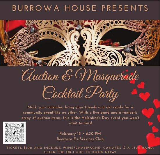 Burrowa House Presents - Auction & Masquerade Party