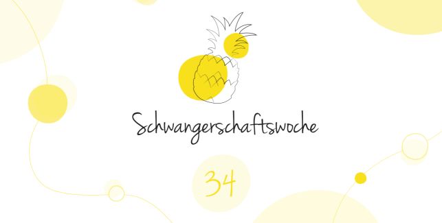 LILLYDOO Schwangerschaftswoche SSW 34 Dein Baby ist so groß wie eine Ananas