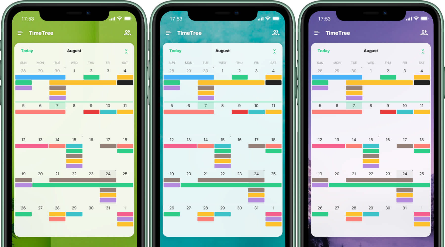 Upcoming Update] Set background images to calendars - TimeTree