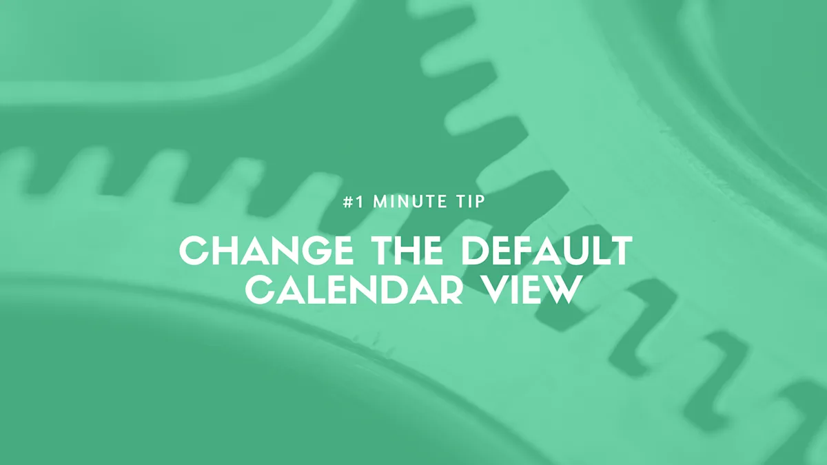 Tips! Change the default view of your calendar TimeTree