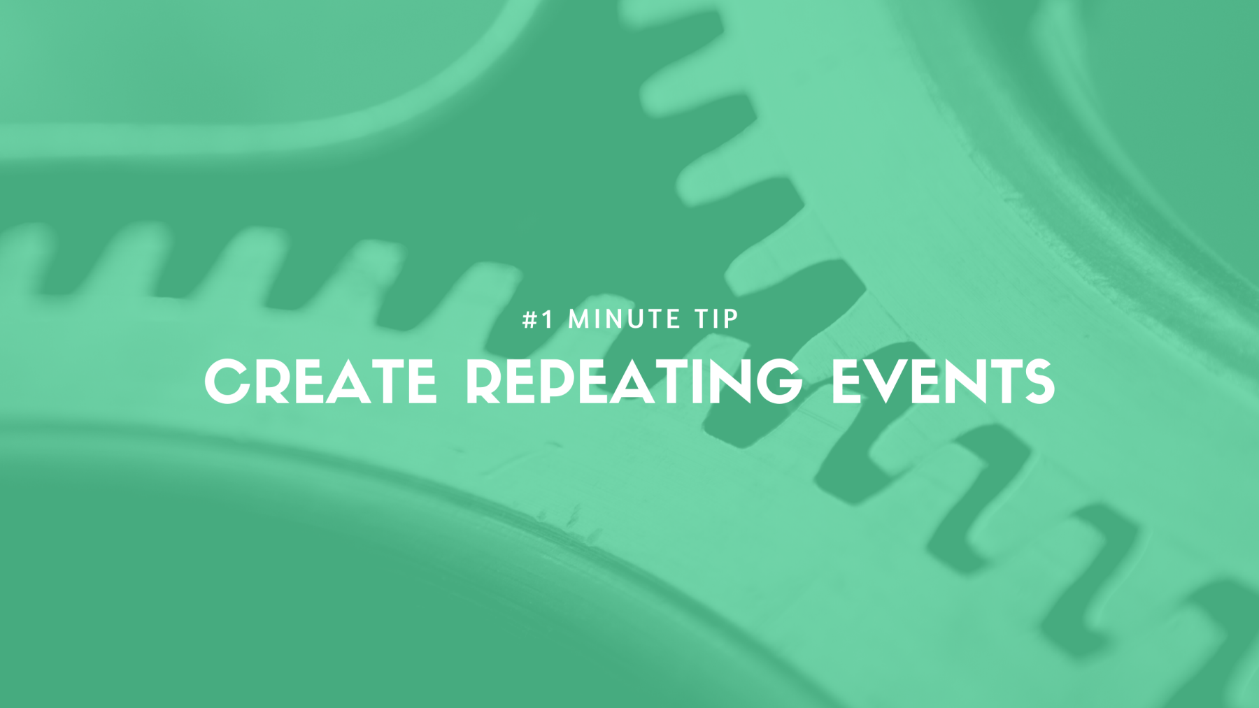 Tips! Create repeating events! TimeTree
