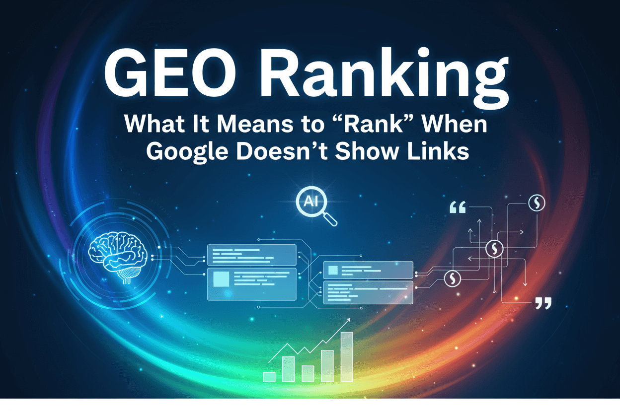 GEO Rank Tracker: How to "Rank" When Google Doesn't Show Links