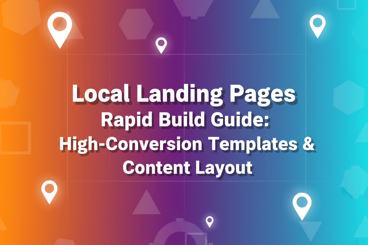 Local Landing Pages Rapid Build Guide: High-Conversion Templates & Content Layout