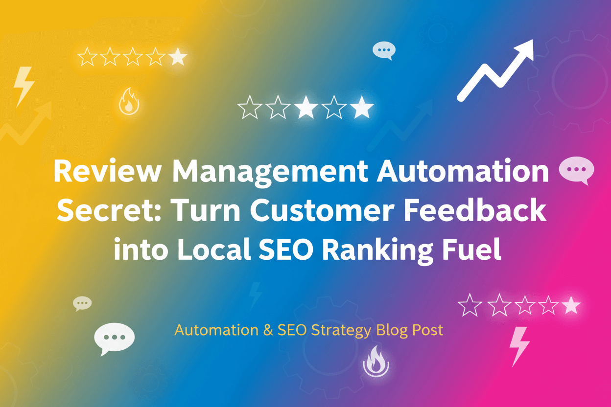 Local Review Automation: The Secret to Turning It Into SEO Ranking Fuel
