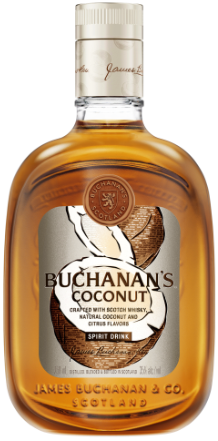 A bottle of Buchanan's Coconut Scotch Whisky