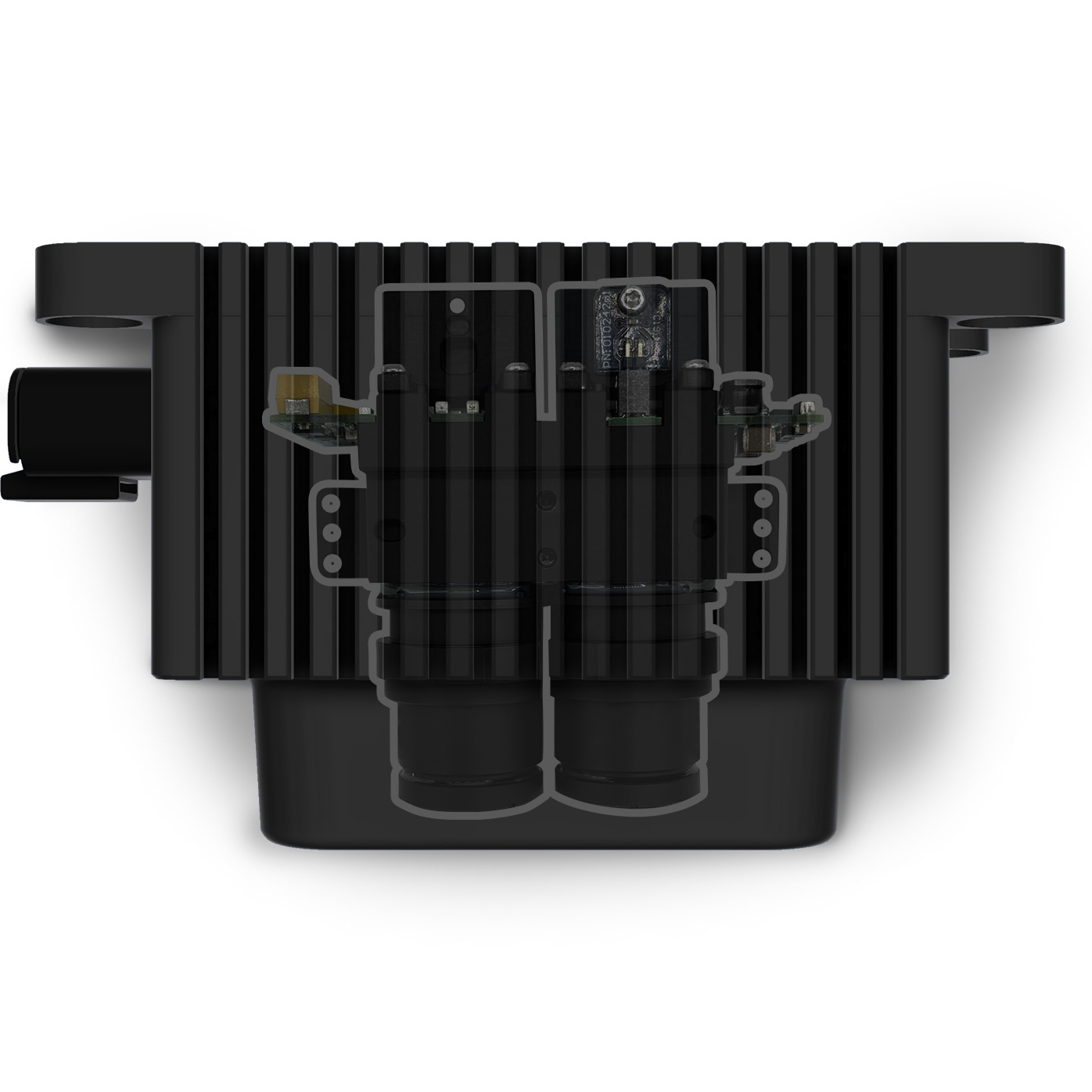 An Ouster lens module in an ES2 digital lidar sensor