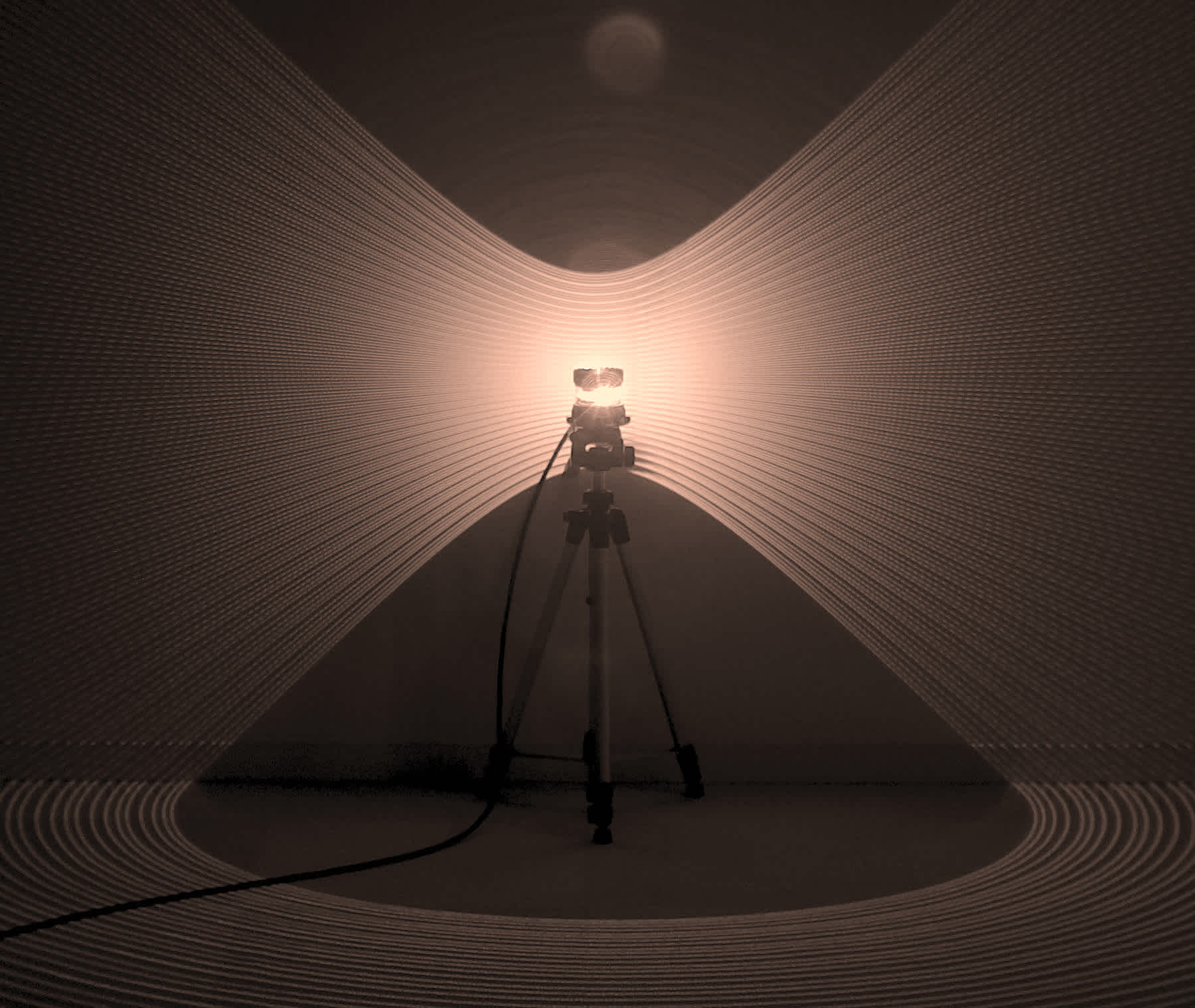 An OS0-128 sensor photographed with an infrared camera