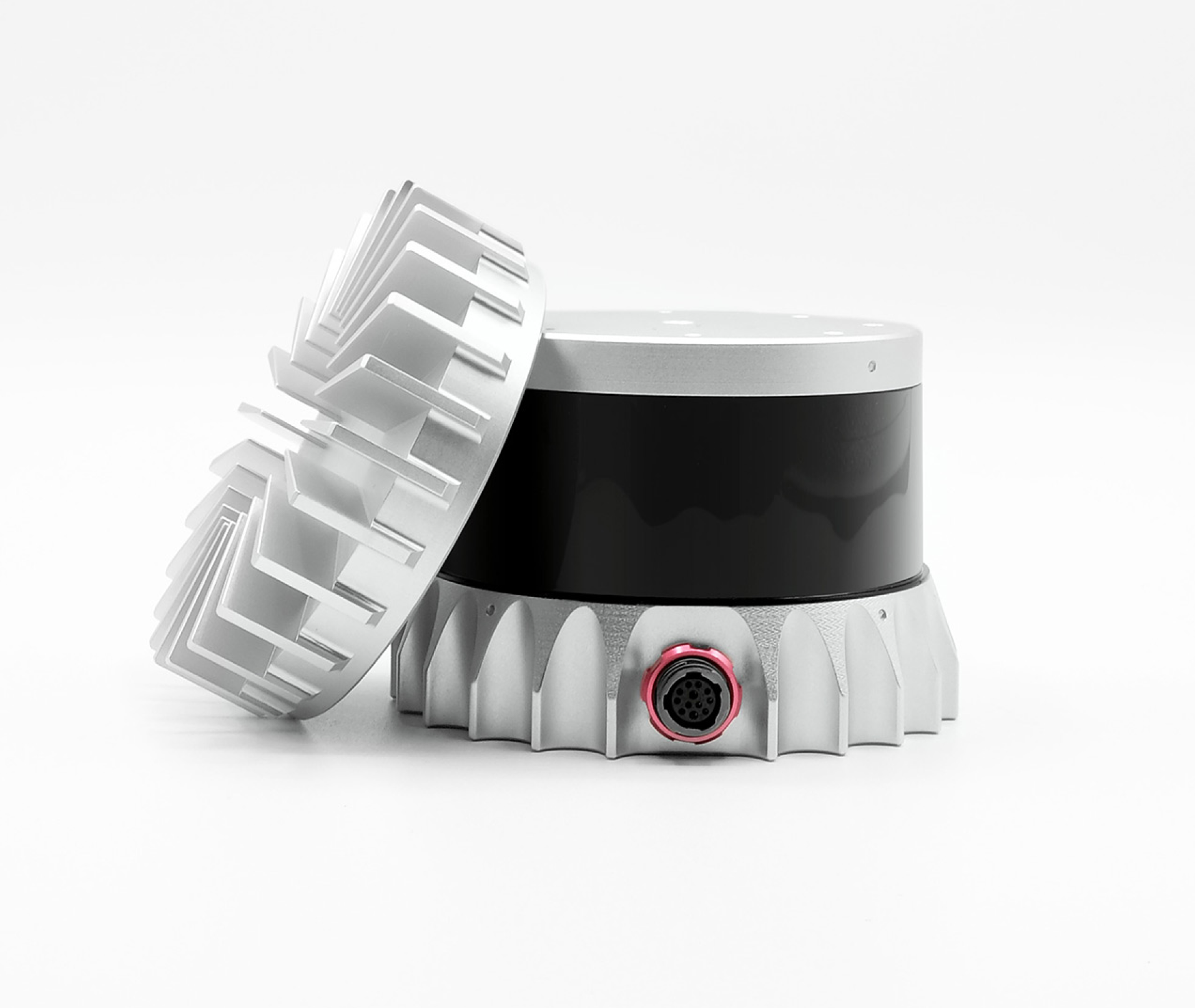 An OS0/OS1 lidar sensor with a removable cap