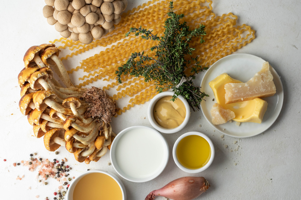 Lettuce Grow Wild Mushroom Pasta and Thyme Butter Sauce