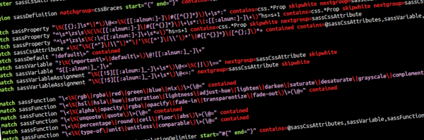 Sass syntax file