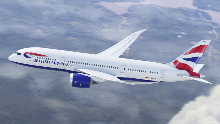 The British Airways Boeing 787-8 is used on long haul routes for IAG Cargo.