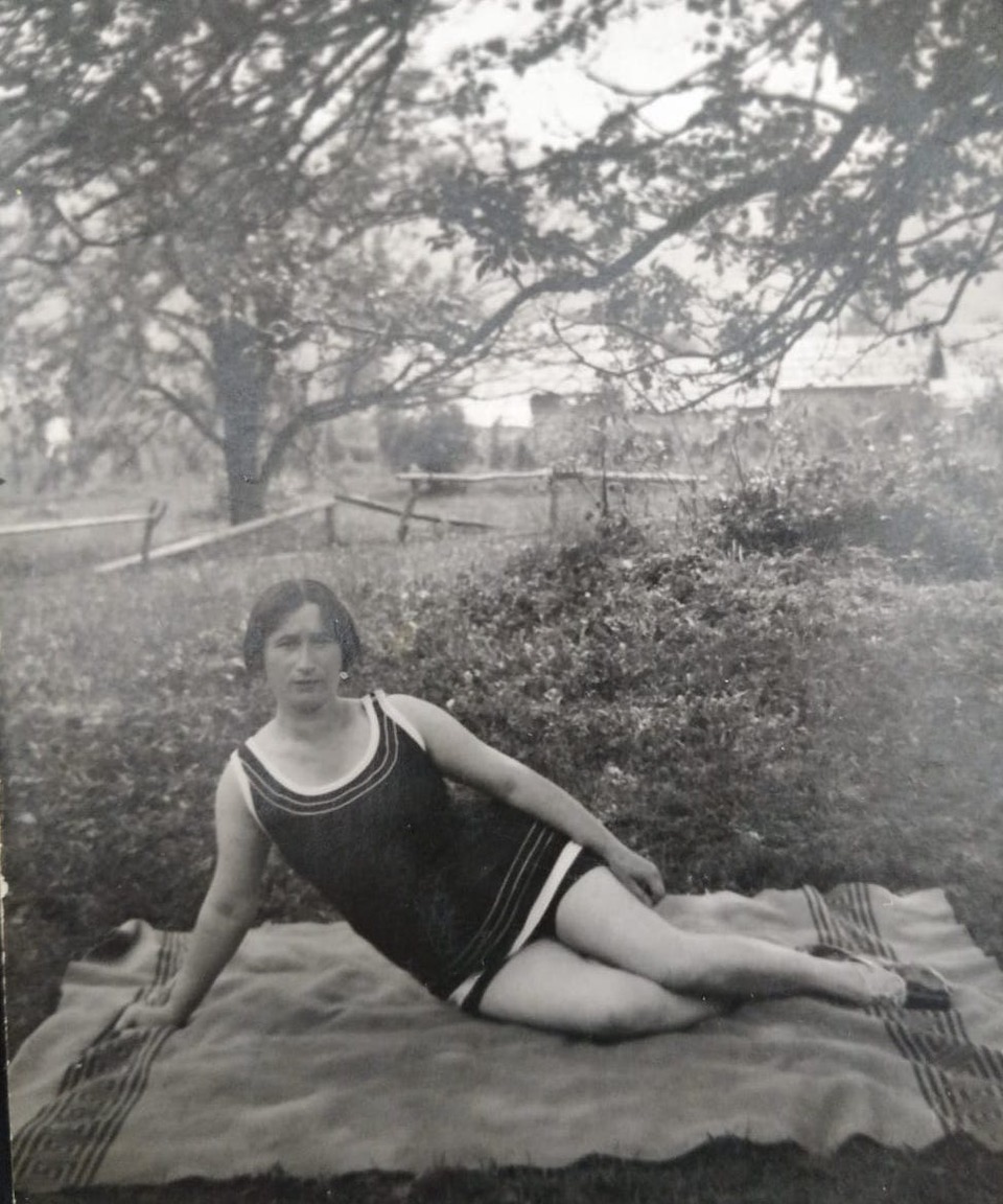 Adella savta's mother in bathing suit