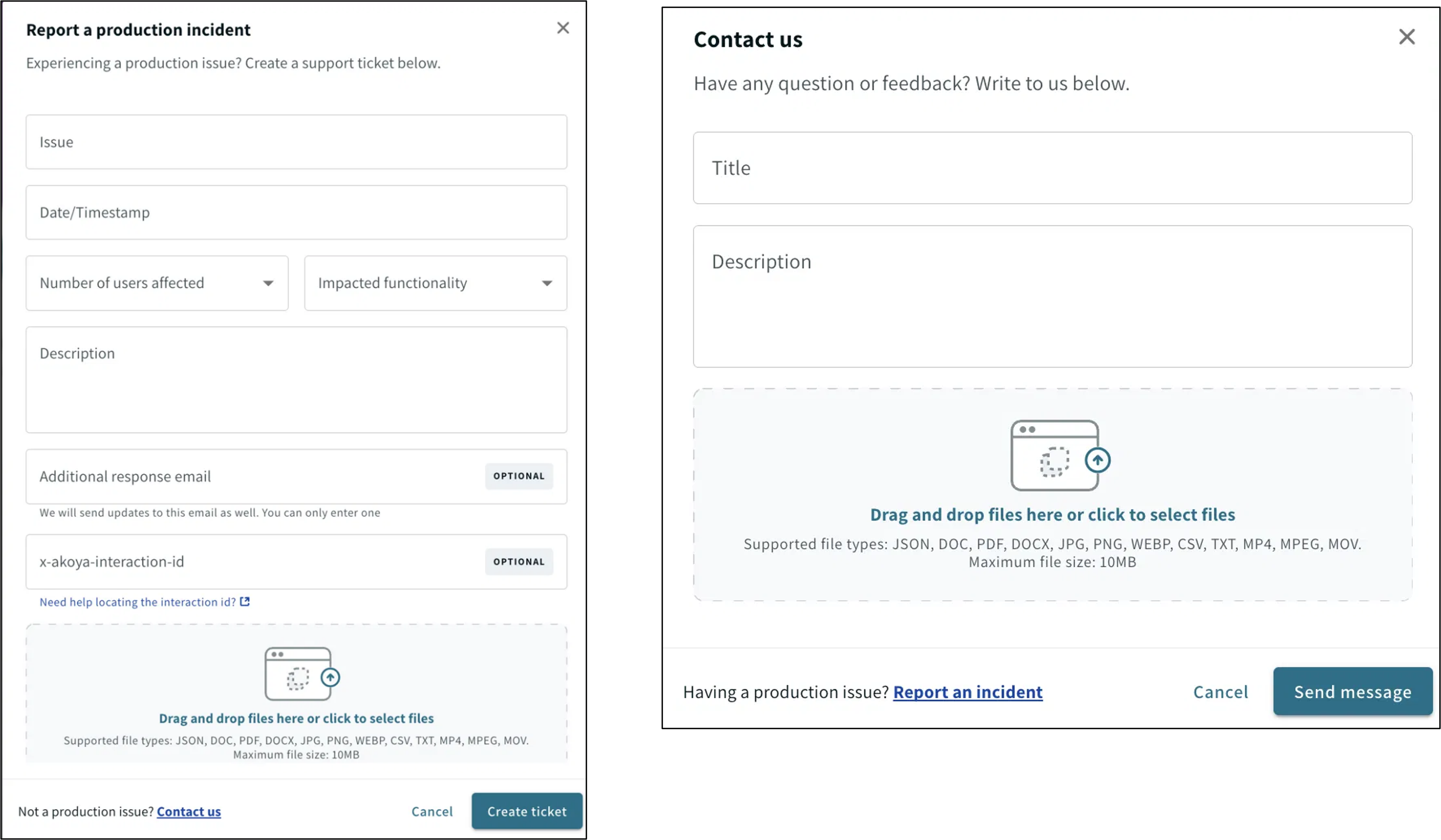 Add file attachments to support tickets during ticket creation