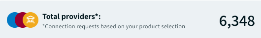 The total data providers to be added will appear in a banner at the top of the screen.