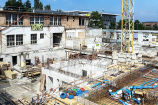 Outside view of jobsite during construction