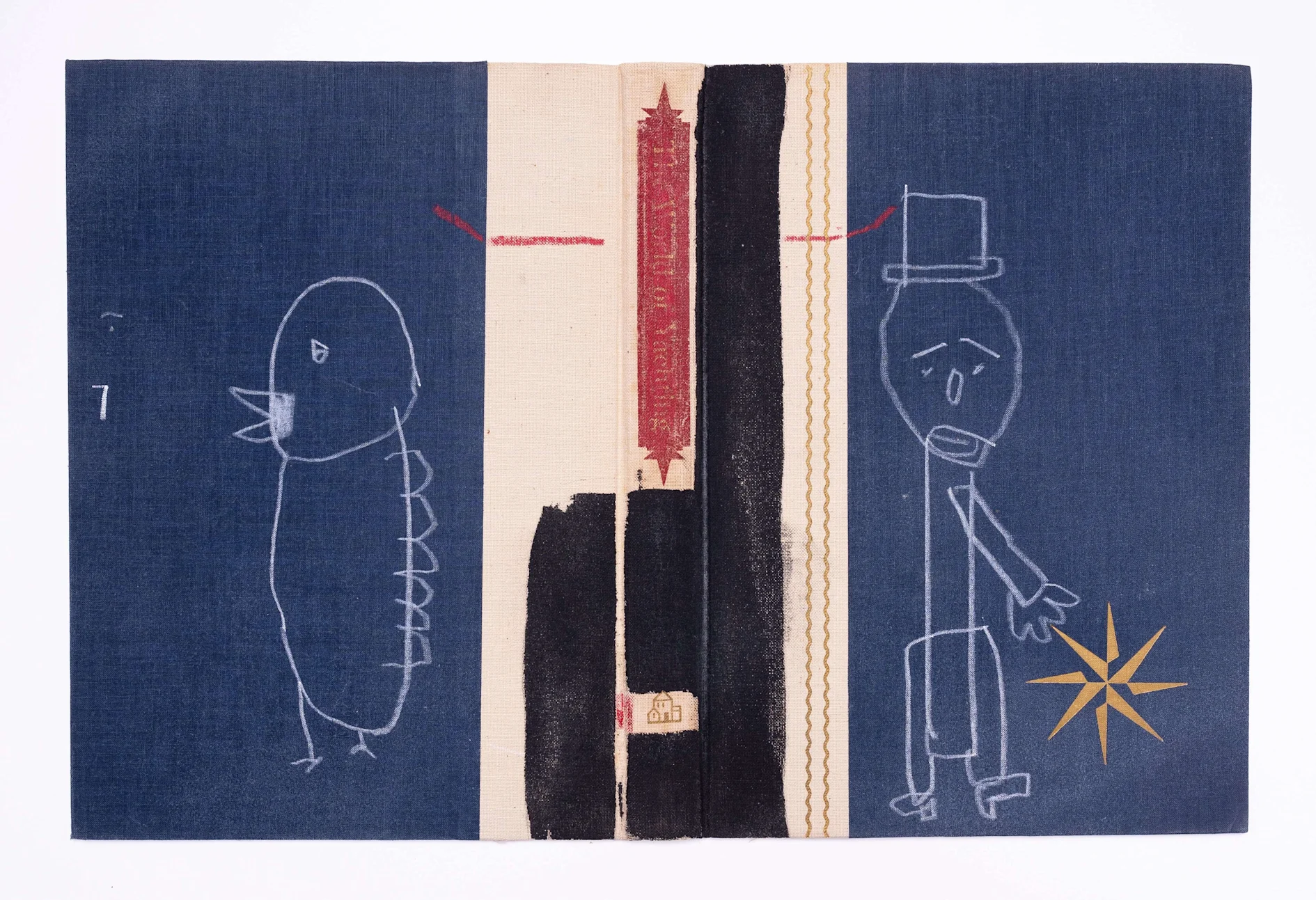 a 7, a bird,  a house, a man, a star - none of it makes sense