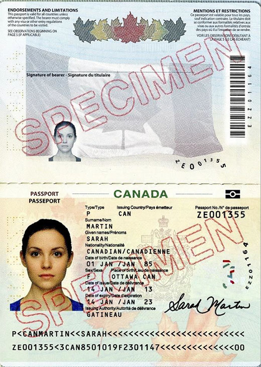 passport sample