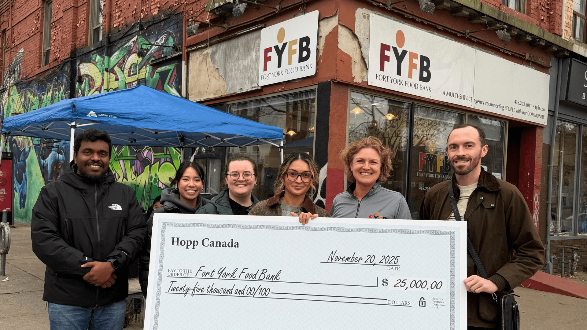 Hopp together with passengers raises $25,000 for Fort York Food Bank 