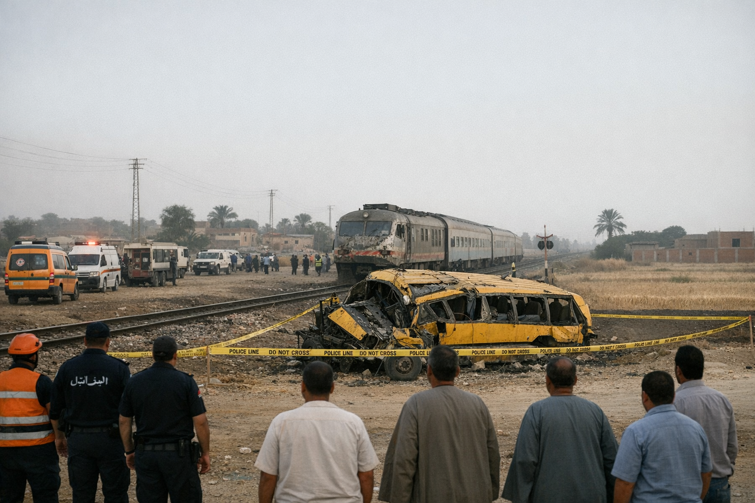 Manfalut train–bus collision