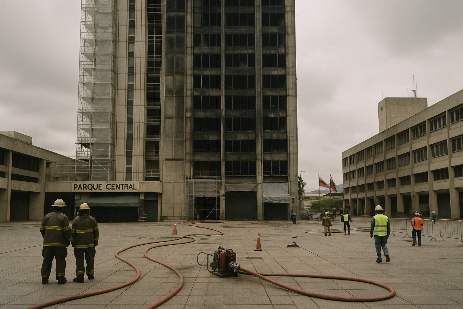 Parque Central Complex fire — Caracas, October 17, 2004