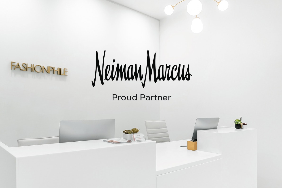image of our Neiman Marcos Location with the words "Neiman Marcus- Proud Partner" in black text