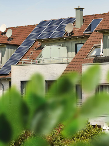 Haeuser mit Solaranlage