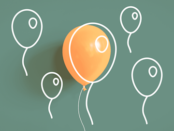 Aufsteigende Luftballons