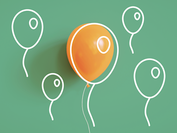 Aufsteigende Luftballons