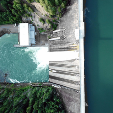 Drohnenaufnahme Wasserkraftwerk