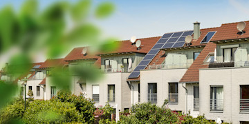 Haeuser mit Solaranlage