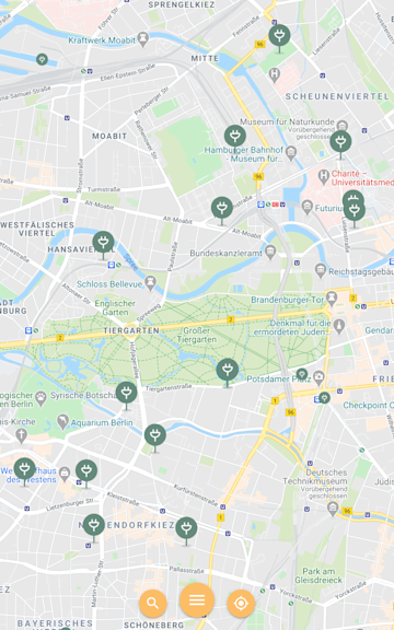Map mit Standorten