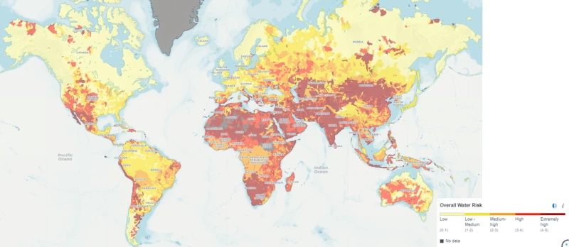 Figure 1: Water stress around the globe