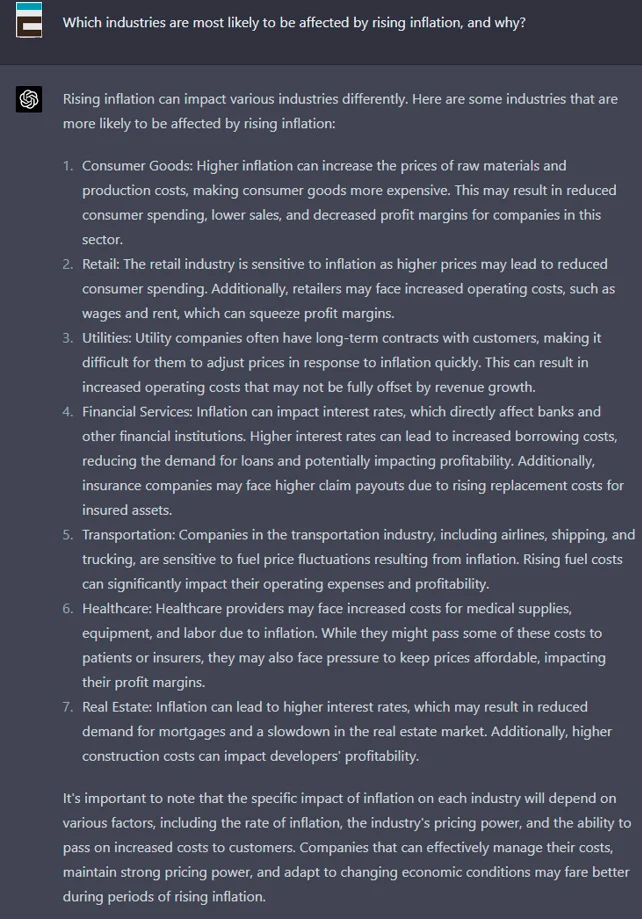 Figure 1 - Q&A with ChatGPT