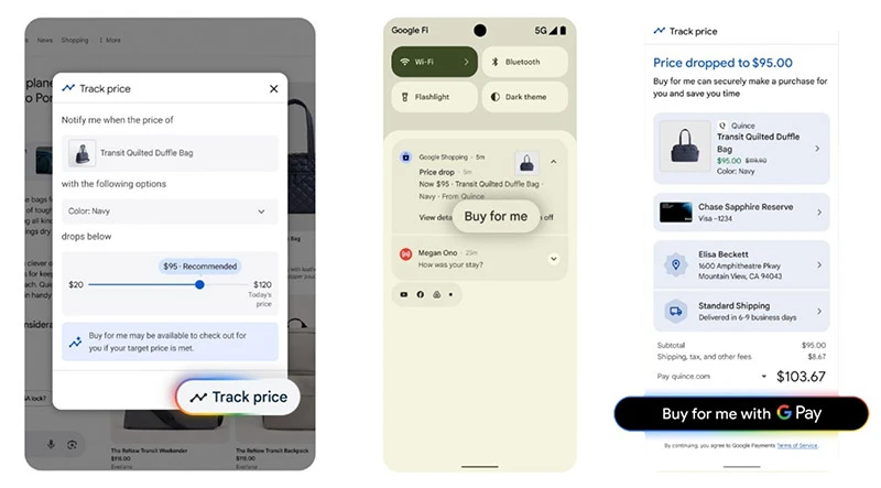 Figure 3 – Google’s agentic shopping experience