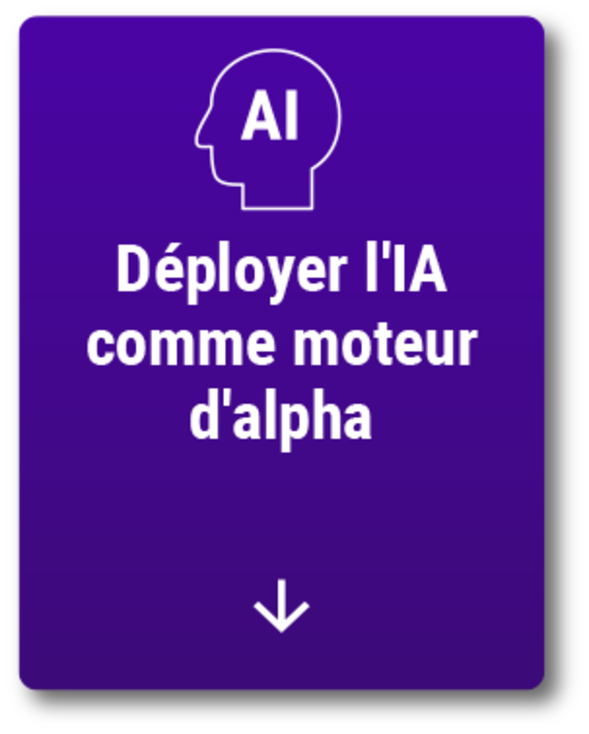 Deploy AI as alpha driver